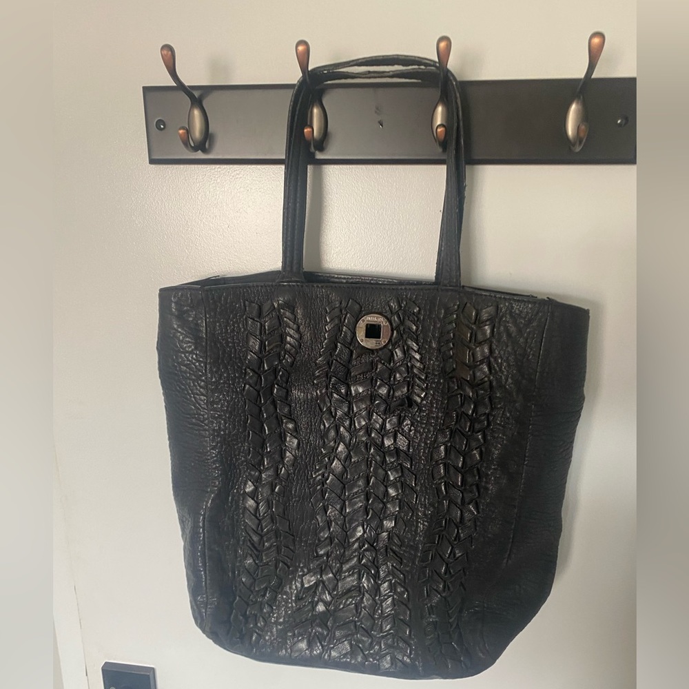 Rachel Zoe black leather bag